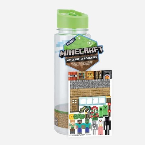 Minecraft butelka na wodę 650ml + naklejki