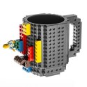 Szary Klockowy kubek 350ml + klocki dla fana Lego