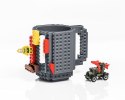 Szary Klockowy kubek 350ml + klocki dla fana Lego