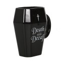 Czarny kubek Death Before Decaf