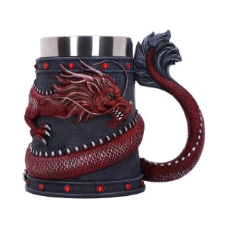 Dekoracyjny kufel Dragon Coil Tankard Red 16cm