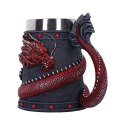 Dekoracyjny kufel Dragon Coil Tankard Red 16cm