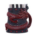 Dekoracyjny kufel Dragon Coil Tankard Red 16cm