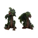 Forest Fledglings Set of 2 9cm Green Woodland Dragon Figurine - dwa smoki