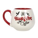 Zaokrąglony ceramiczny kubek z nadrukiem - My Blood Type is Coffee Rounded Mug