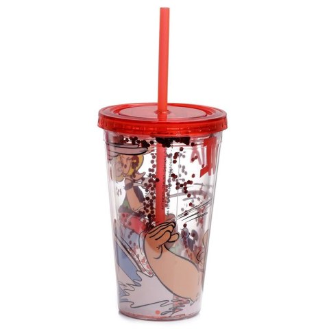 Kubek plastikowy próżniowy ze słomką 500ml Asterix