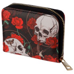 Portfel zamykany na suwak Skulls and Roses