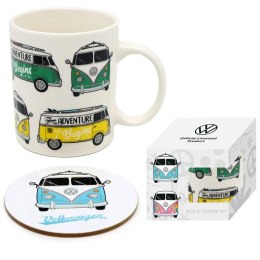 Porcelanowy kubek i podkładka VW Volkswagen T1 Camper Bus