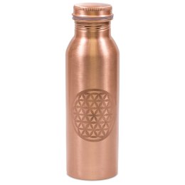 Miedziana butelka do wody Flower of Life etched 750ml