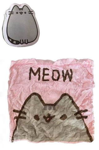 Skompresowany ręcznik podróżny kot Pusheen meow - różowy