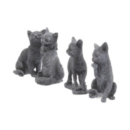 Lucky Black Cats 9cm - 4 figurki czarnych kotów