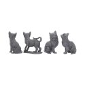 Lucky Black Cats 9cm - 4 figurki czarnych kotów