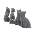 Lucky Black Cats 9cm - 4 figurki czarnych kotów