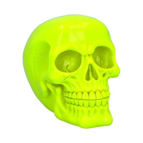 Psychedelic Fluorescent Skull Yellow 15.5cm