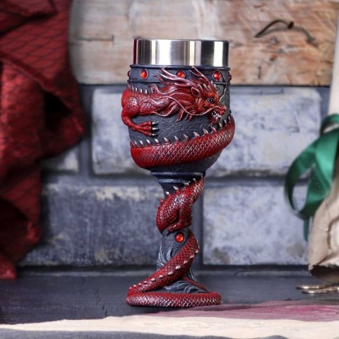 Smoczy kielich Dragon Coil Goblet Red 20cm