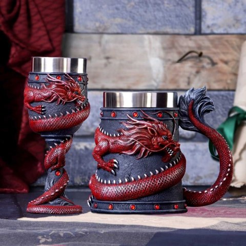 Smoczy kielich Dragon Coil Goblet Red 20cm