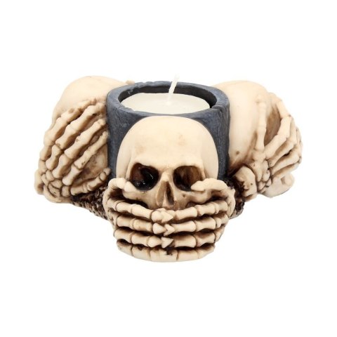 Trzy czaszki - Three Wise Skulls Tealight Holder Nie widzę, nie słyszę, nie mówię