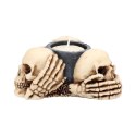 Trzy czaszki - Three Wise Skulls Tealight Holder Nie widzę, nie słyszę, nie mówię