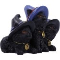 Trzy koty - Familiar Felines Black Cats in Witches Hats Figurine 9,8cm