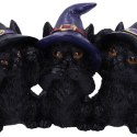 Trzy koty - Three Wise Black Cats Nie widzę, nie słyszę, nie mówię 11,5cm