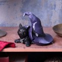 Witches Cat and Hat Figurine 10.5cm - Piper czarny kot