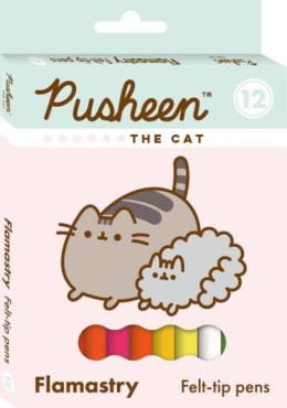 KOT PUSHEEN - Flamastry 12 kolorów St.Majewski