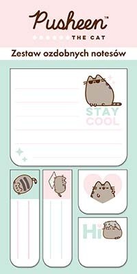 KOT PUSHEEN - samoprzylepne karteczki indeksujące notesy 5 szt.