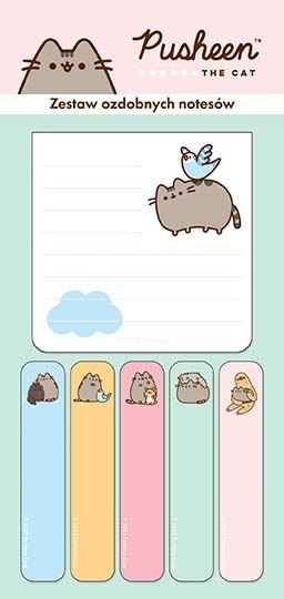 KOT PUSHEEN - samoprzylepne karteczki indeksujące notesy 6 szt.