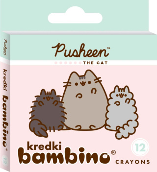 KOT PUSHEEN - Kredki BAMBINO 12 kolorów St.Majewski