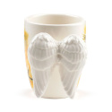 Angel Wings Ceramiczny kubek z uchwytem w kształcie skrzydeł anioła