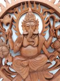 Dekoracyjny Drewniany Panel Ścienny - Ganesha 40 cm