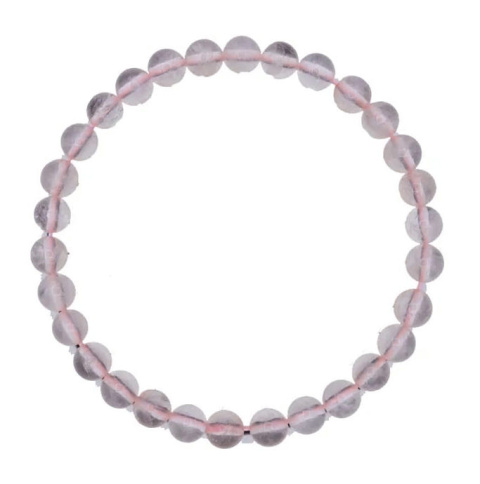 Bransoletka z kamieni szlachetnych - kwarc różowy