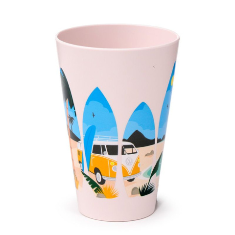 Plastikowe kubki piknikowe VW Volkswagen T1 Camper Bus The Waves are Calling - 4 szt.