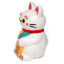 Skarbonka ceramiczna Kot Szczęścia Maneki Neko - biały