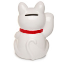 Skarbonka ceramiczna Kot Szczęścia Maneki Neko - biały