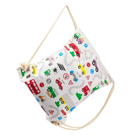 Plecak worek ściągany sznurkami Little Motors - małe samochodziki