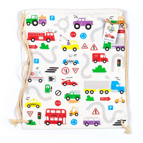 Plecak worek ściągany sznurkami Little Motors - małe samochodziki