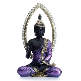 Purpurowo-czarny Tajski Budda - Medytacja 25cm