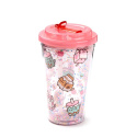 Pusheen Sips Kubek z podwójnymi ściankami ze słomką i pokrywką 500ml