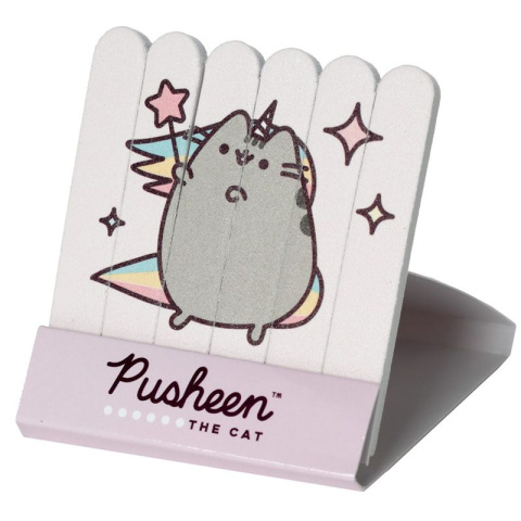 Kot Pusheen Jednorożec - Zestaw 6 Pilników do paznokci - kremowy