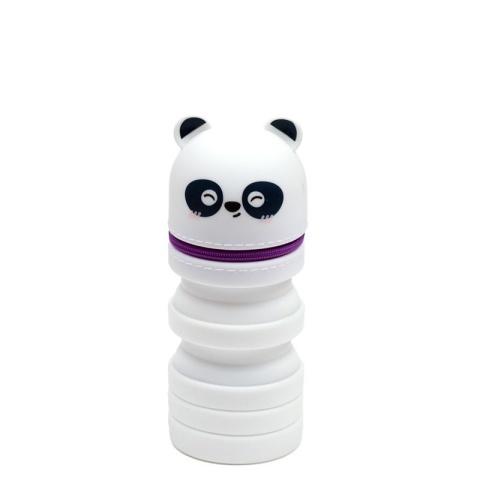 Piórnik stojący z silikonu - Piórnik silikonowy Pop Up - Panda
