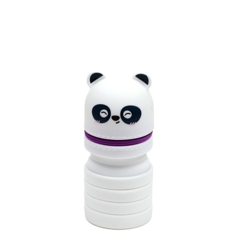 Piórnik stojący z silikonu - Piórnik silikonowy Pop Up - Panda