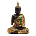 Czarno-pomarańczowy Tajski Budda - Kontemplacja 21cm