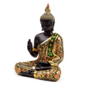 Czarno-pomarańczowy Tajski Budda - Kontemplacja 21cm