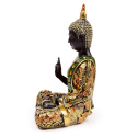 Czarno-pomarańczowy Tajski Budda - Kontemplacja 21cm