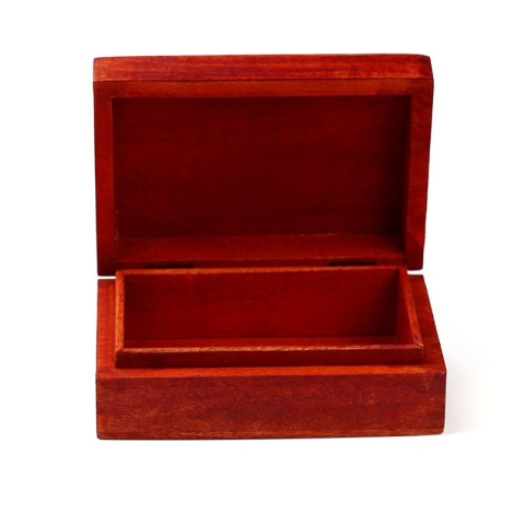 Dekoracyjne pudełko z drewna mango z pentagramem 17,5x12,5x6 cm