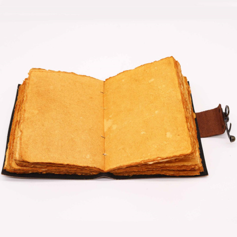 Skórzany Notatnik - Lotos Mandala - pamiętnik notes