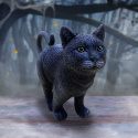 Czarny kot - Moonlight Watcher Black Cat Figurine 15cm