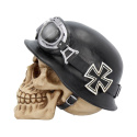 Czaszka Iron Cross Helmet and Goggles Biker Skull 15,5cm