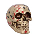 Czaszka Dead Mans Hand Golden Playing Card Skull Ornament 15cm